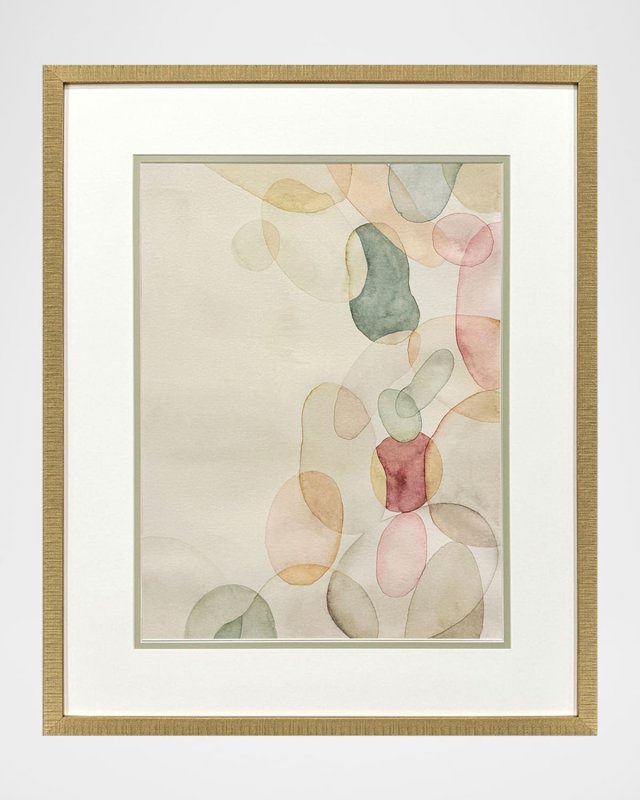 "Pastel River Rock II" Framed Giclee by Grace Popp